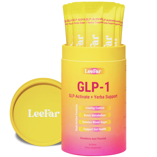 Transform Your Cravings and Boost Metabolism with GLP-1 Drink Mix – Strawberry Açaí Flavor | Powerful Blend of Berberine, Chromium, 5-HTP, Yerba Mate & Magnesium for Blood Sugar and Gut Health | 30 Servings