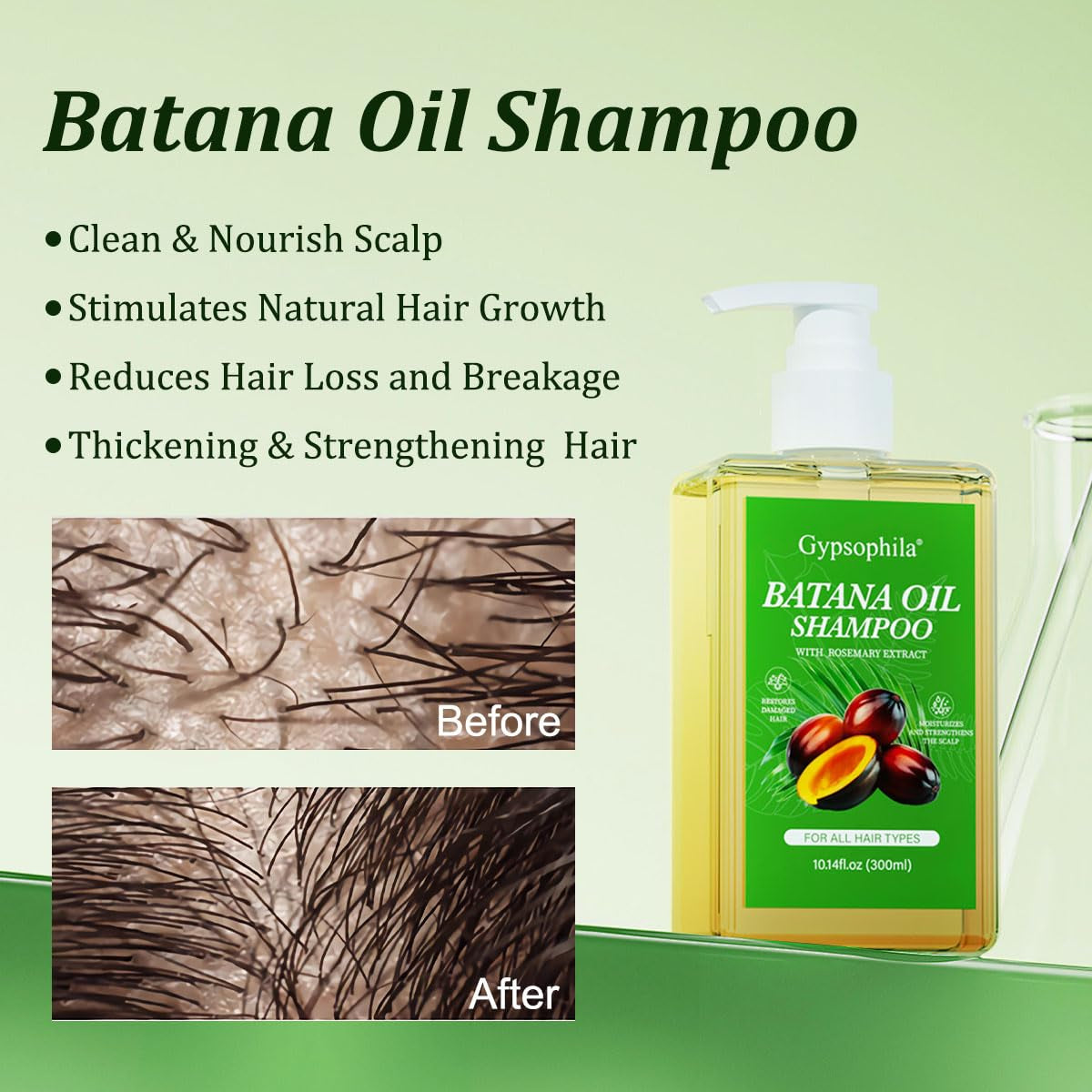 Bundle of 2 Batana Oil Shampoo for Nourishing & Rejuvenating Growth - Perfect for Both Men & Women!